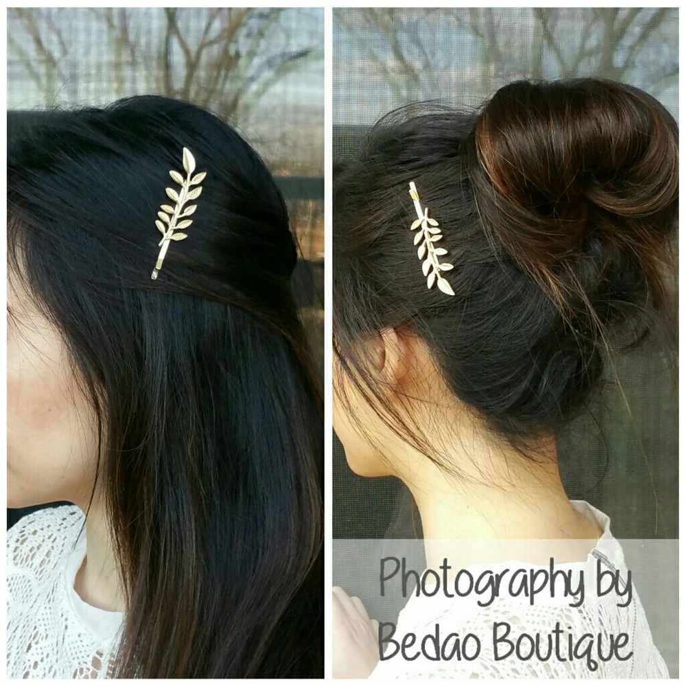 Gold Branch Wedding Bridesmaid Hair Bobby Pins